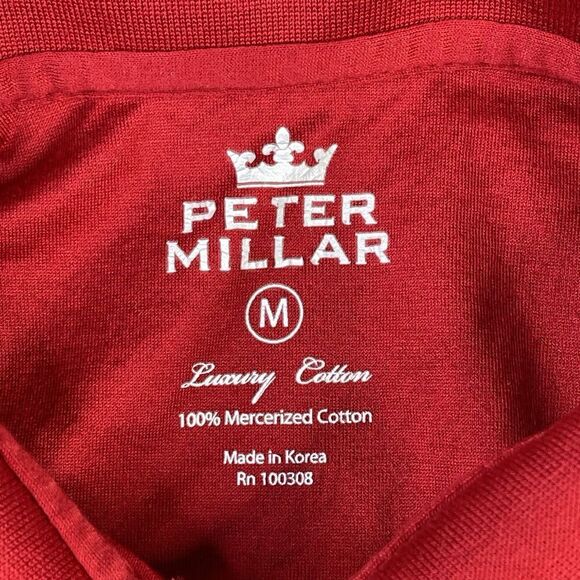 Peter Millar Polo Women’s Medium Red Luxury Cotton Golf Pride Align Technology - Picture 7 of 11